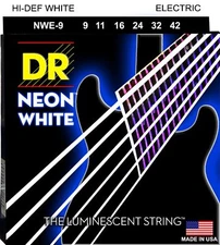 DR Handmade NWE-9 Neon White Electric Guitar Strings 9-42