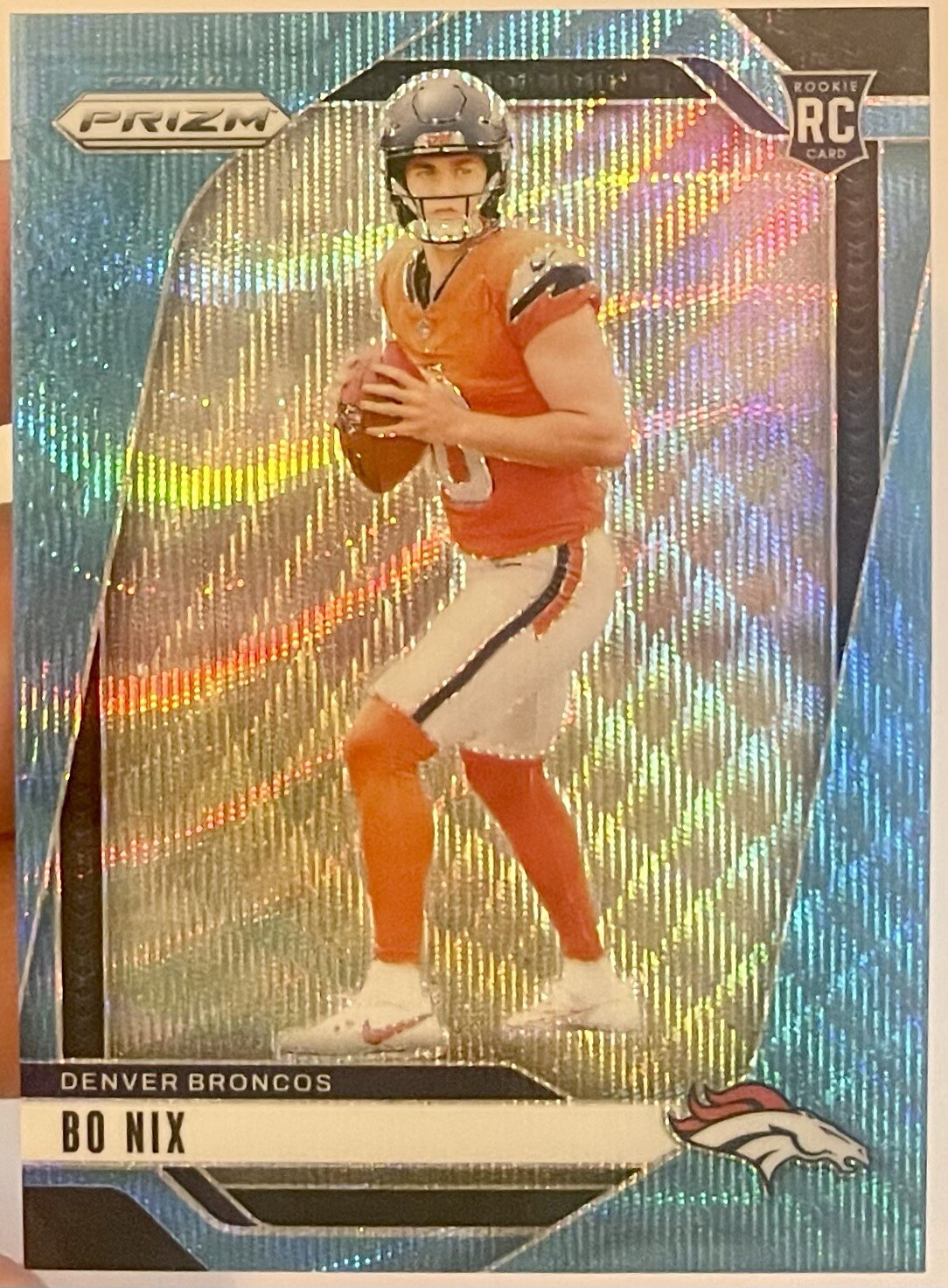 2024 Panini Prizm RC Blue Wave Prizm BO NIX Rookie #309 #'d /230 Broncos 🔥🔥🔥