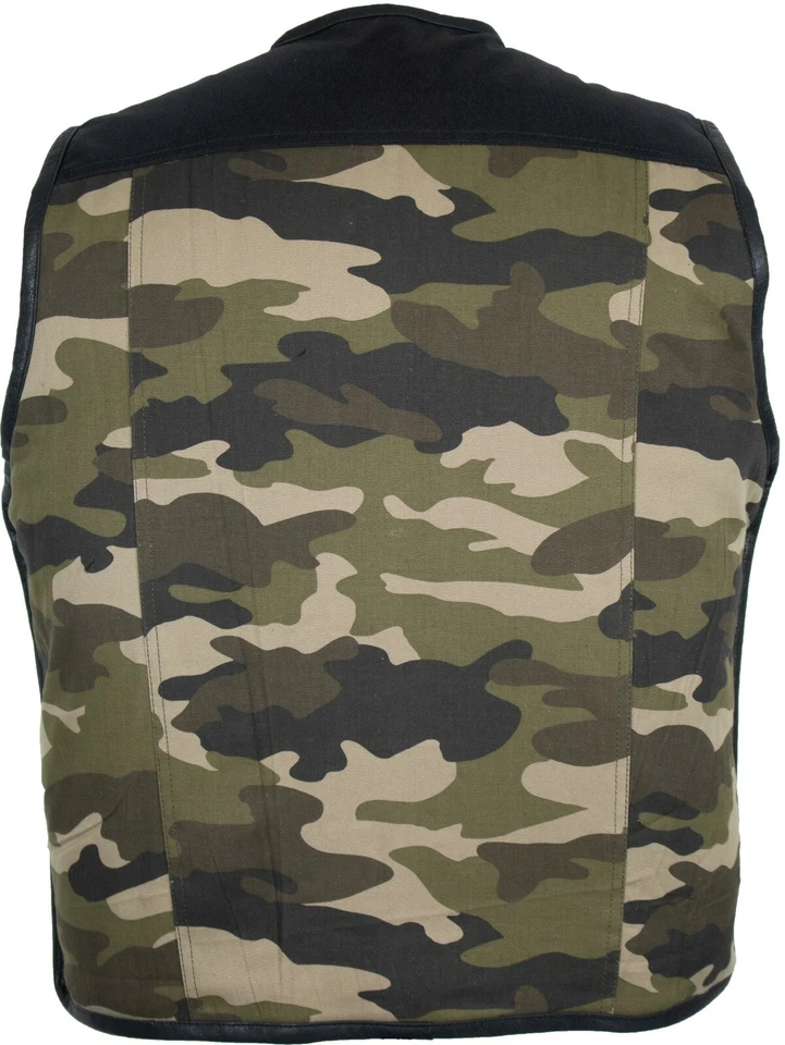 Bikerweste Kutte Textilweste Motorrad Chopper Tarn Camouflage Weste Erweiterbar  - Bild 3 von 4