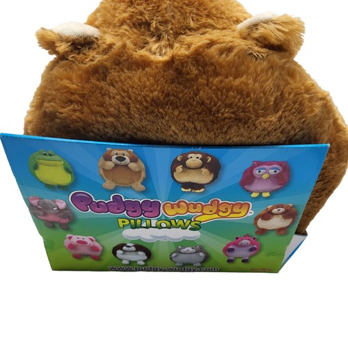 Pudgy Wudgy Stuffed Animal Pillow Brown Bear Furry Stuffie Plushie Plush Kids - Bild 2 von 11