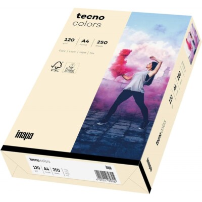 INAPA TECNO COLORS - Kopierpapier - A4 - 250 Blatt - stabil - hellchamois
