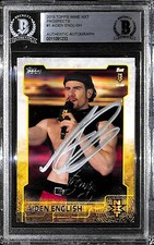 Aiden English Signed 2015 Topps WWE NXT Prospects Rookie Card #1 BAS COA RC Auto