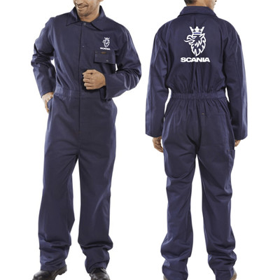 Download Navy New Scania Volvo Stud Personalised Boilersuit Print Logo All Size Coverall Ebay