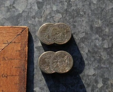 2x brass ornament bookbinding gilding hot foil stamp embossing Art Nouveau Deco´