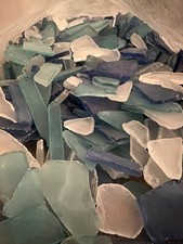 Assorted SEAGLASS Green Blue White 1 lb Each Lot