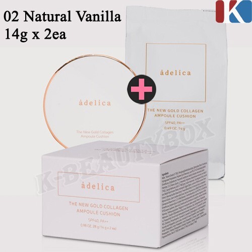 ATOMY Adelica The New Gold Collagen Ampoule Cushion 14g x 2EA #2 Natural Vanilla - Picture 1 of 18