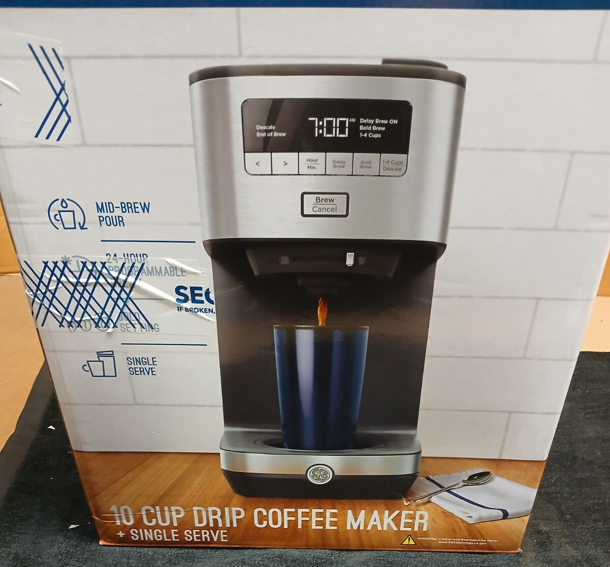 With Single Serve - Stainless Steel