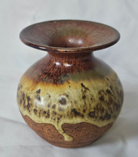 Gorgeous studio pottery small vase, probably French, Dalparet b
