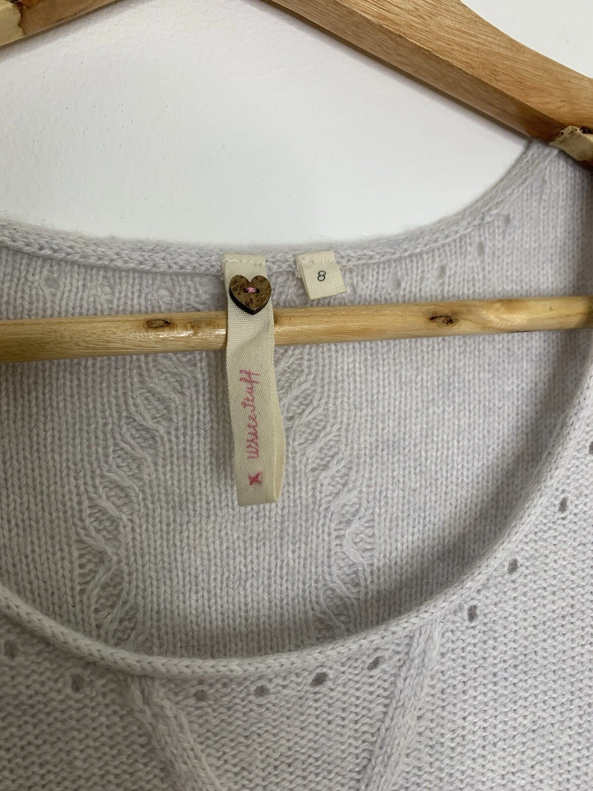 OFF WHITE Abito midi maglia grigio chiaro bianco sporco donna roba bianca taglia 8 small