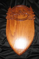 3D  TAXIDERMY HEAD MOUNTING PLAQUE SHIELD MEASURES 19" X 11"
