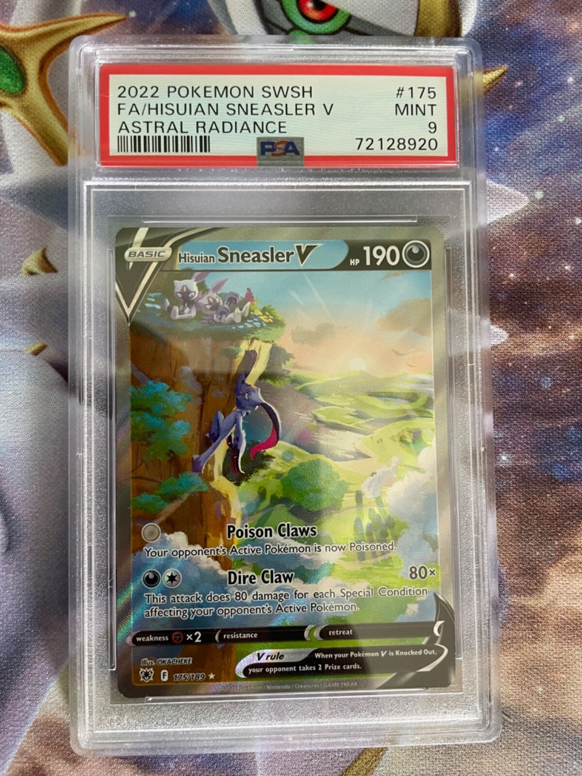 hisuian sneasler v pokemon card value (Alternate Full Art) your opponent takes 2 Prize cards. Hisuian Sneasler V - 094/189