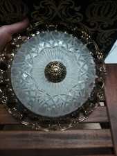 Alte Massive Plafoniere Deckenlampe Wandlampe Messing Art Jugendstil