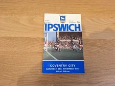 1972-73 Ipswich Town v Coventry City - Sat 25th November - POSTPONED