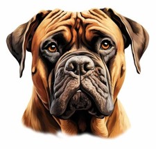 Designer Aufkleber / Sticker Autoaufkleber Hunde - XL-  Bullmastiff Porträt 01