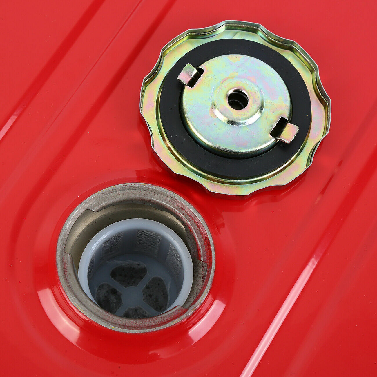 Universal 5 Gallon Generator Gas Tank Fuel Filter w/ Cap Gauge Petcock