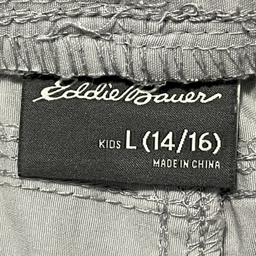 Eddie Bauer Pants Kids L Gray Outdoor Convertible Hiking Windbreaker - Picture 16 of 18
