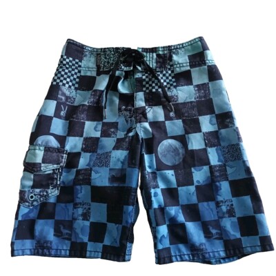 VANS of the wall Boys size 25/10 Sport Swimming Board Pocket Blue Shorts