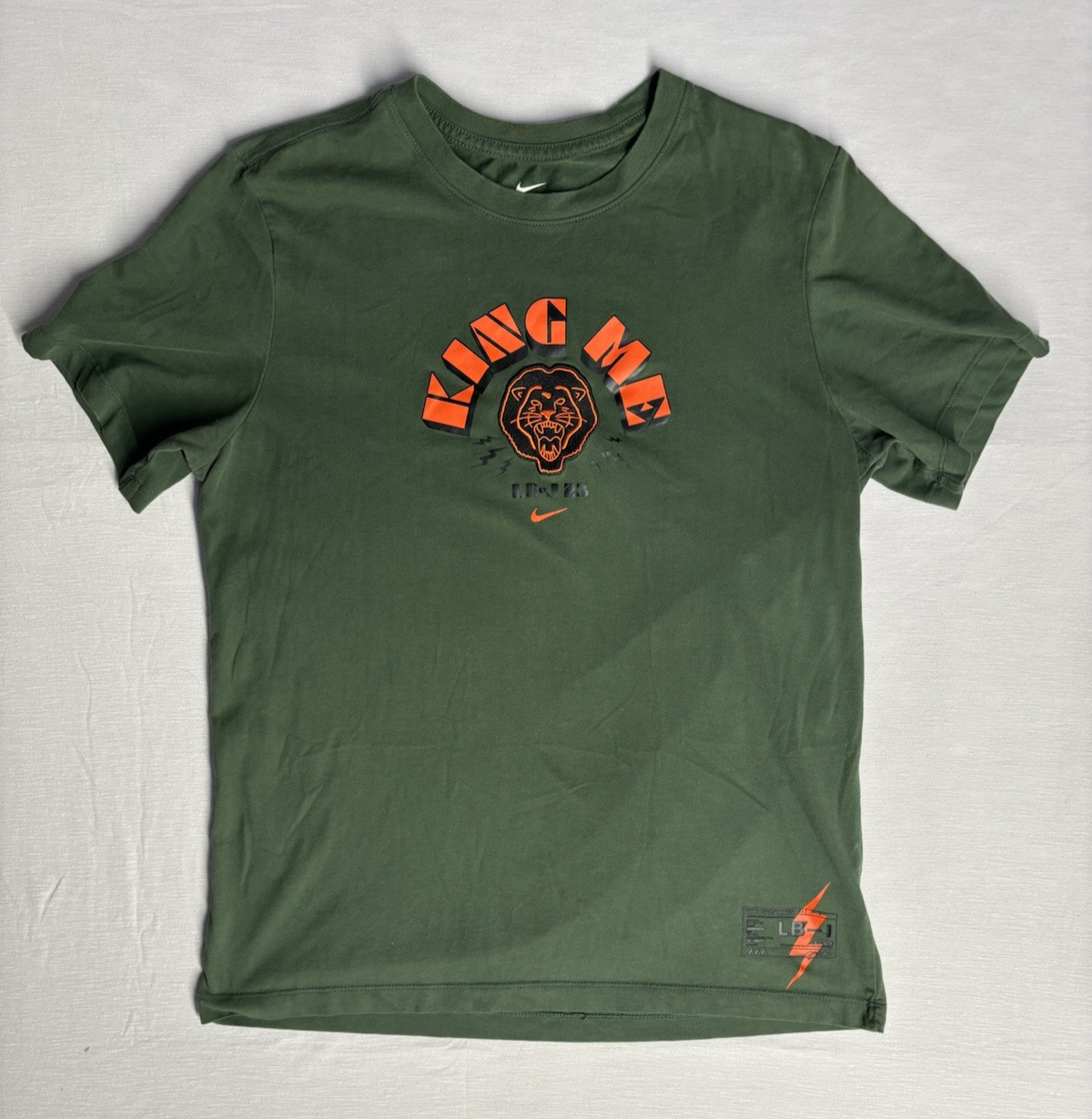 Nike LeBron James King Me Dri-fit Shirt Large Witness Green