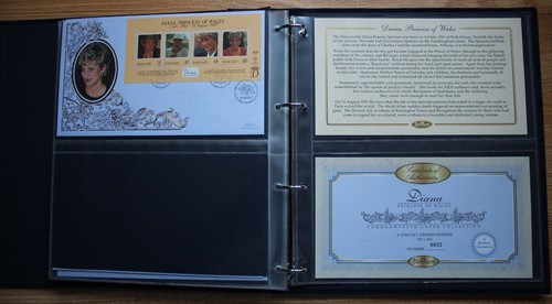 DIANA PRINZESSIN VON WALES COMMONEALTH COVER SAMMLUNG VON BENHAM L/ED VON 1500 - Bild 12 von 15