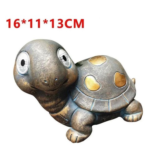 Statue Garden Turtle Solar Resin Multicolor Medium Novelty Modern Weatherproof - Picture 24 of 27