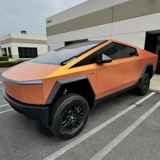 For Cybertruck DIY PreCut Paint Protection Film Matte Orange Wrap Color Change