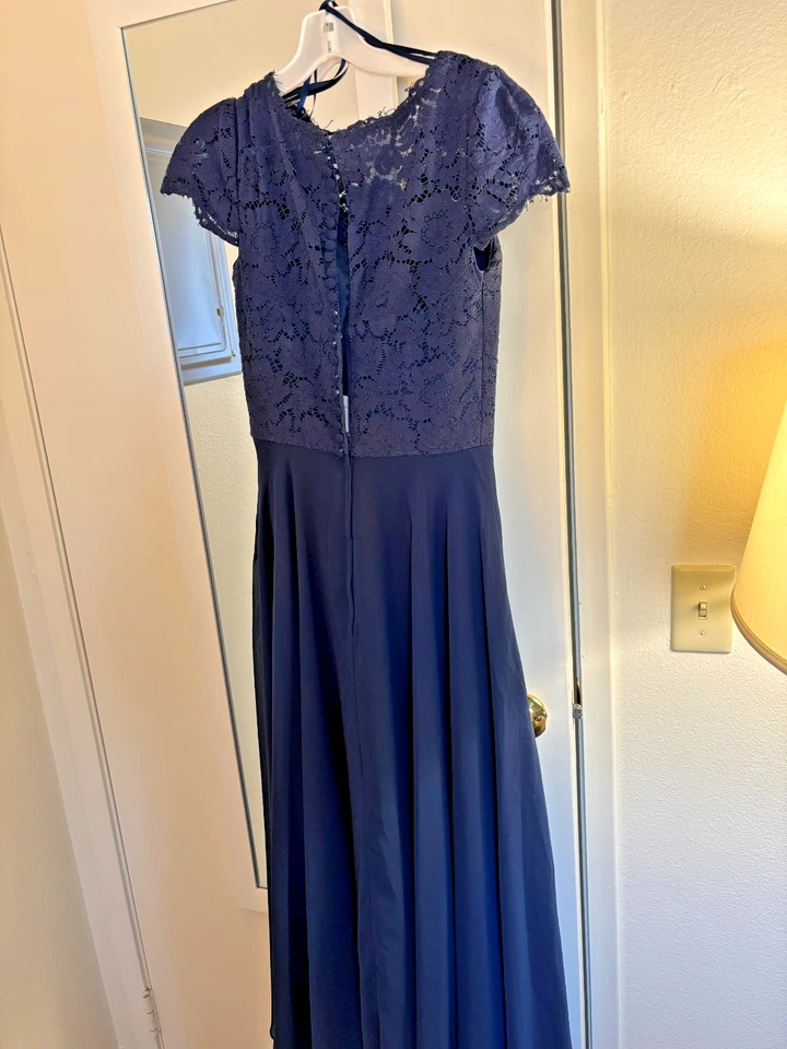 Navy Blue bridesmaid dress Size 00 - excellent condition - Image 2 of 4