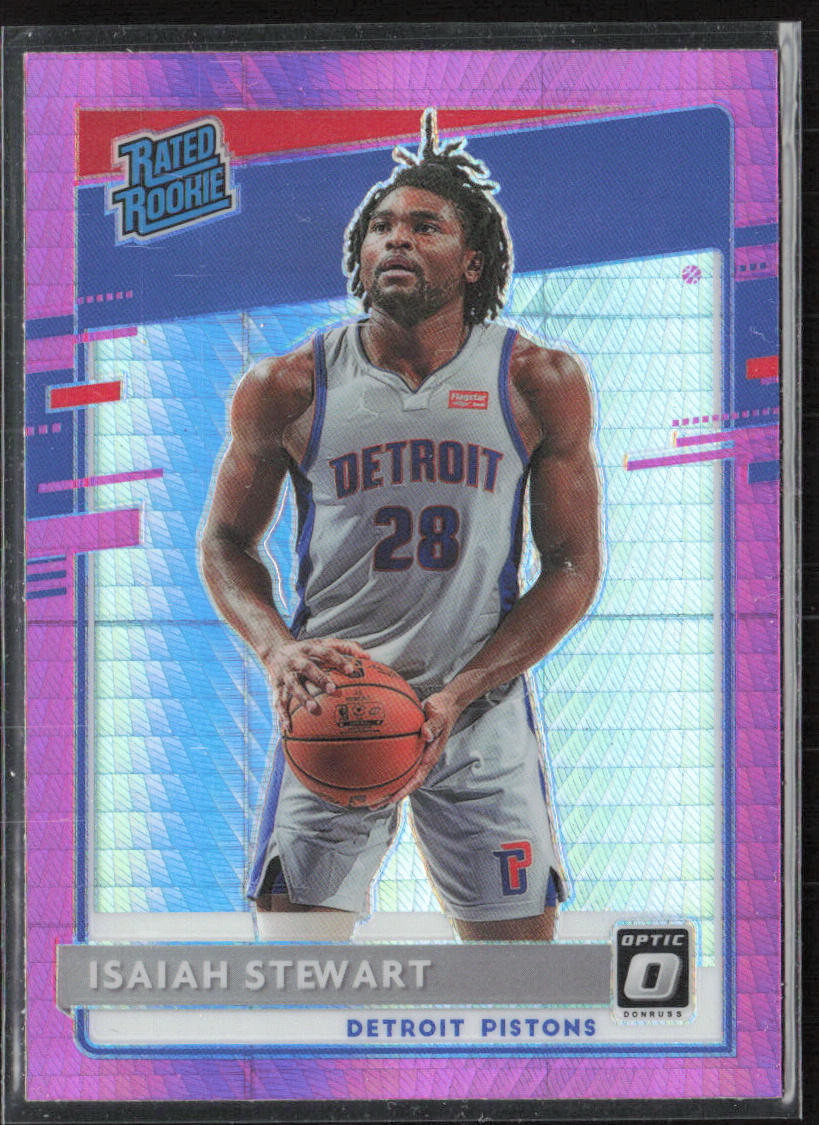 2020-21 Donruss Optic #166 Isaiah Stewart Hyper Pink