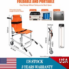 Stair Chair Medical Emergency Evacuation 2-wheel Lift Wheelchair 350.5LBS