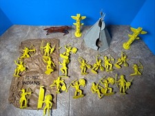 Vintage Marx Fort Apache Indians Yellow Lot Teepee Bag Totem Pole Horse