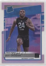 2020 Donruss Rated Rookie Press Proof Silver Die-Cut 28/75 Jeff Okudah #343 0r0y