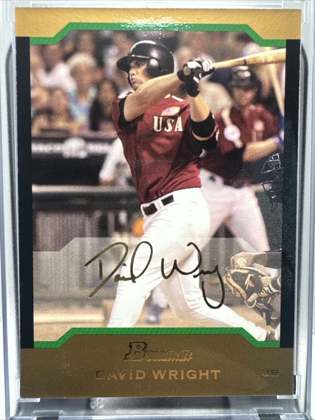 2004 Bowman Draft Picks & Prospects - David Wright #BDP161 Gold