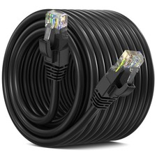Cat 6 Ethernet Cable 100 FT High Speed LAN Internet Patch Network Cord Black