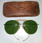 US MILITARY AVIATOR SUNGLASS AMERICAN OPTICAL w/CASE 1940 WWII WW2 WW 2 GENUINE