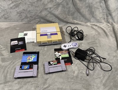 Super Nintendo SNES System Bundle Tested Controller, Manuals, Super Mario Read*