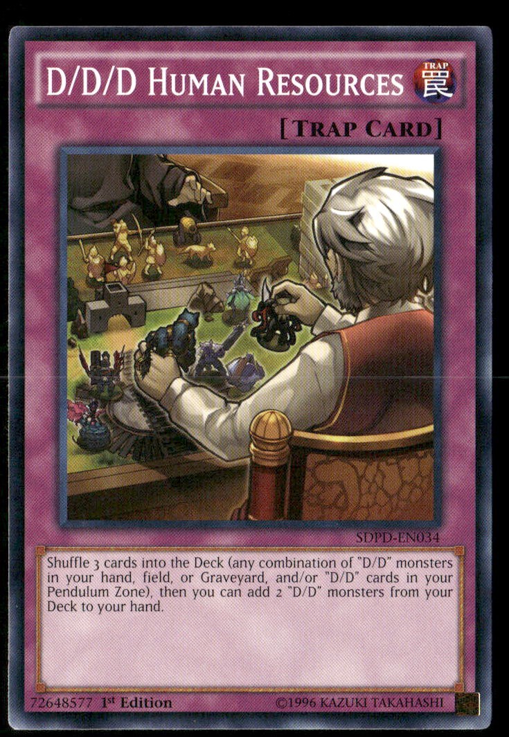 D/D/D Human Resources SDPD-EN034 Pendulum Domination Yu-Gi-Oh 1st Edition LP