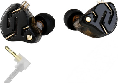 Auriculares IEM KZ ZS12 PRO 2 de 5BA+1DD 6 Driver  Gamers y Musicos Color Negro