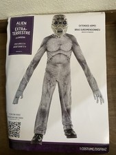 Large Kids 2 Piece Complete Alien Halloween Costume Sz L 12-14 year Suit Your