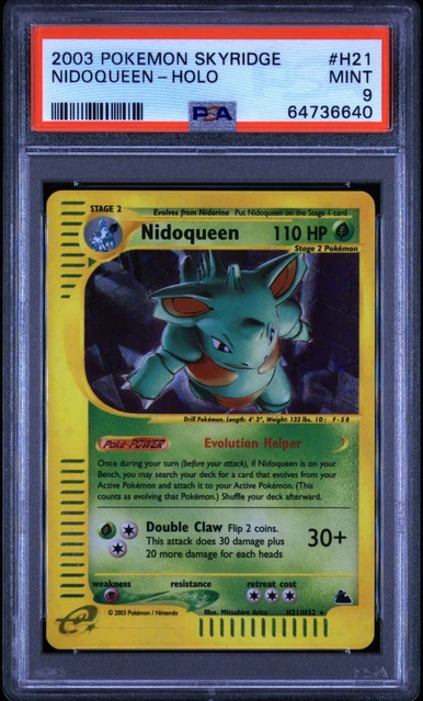 2003 Pokémon Skyridge Nidoqueen Holo H21/H32 PSA 9  Mint