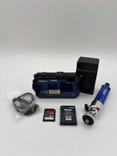 Nikon Coolpix AW100 16.0MP CMOS Waterproof Digital Camera Blue Bundle Tested