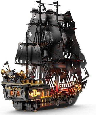 Pirate Ship Model Building Set for Adults Boys Girls, Black Pearl Ship Model wit