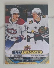 2024-25 UD Canvas Checklist Cole Caufield & Connor Bedard 