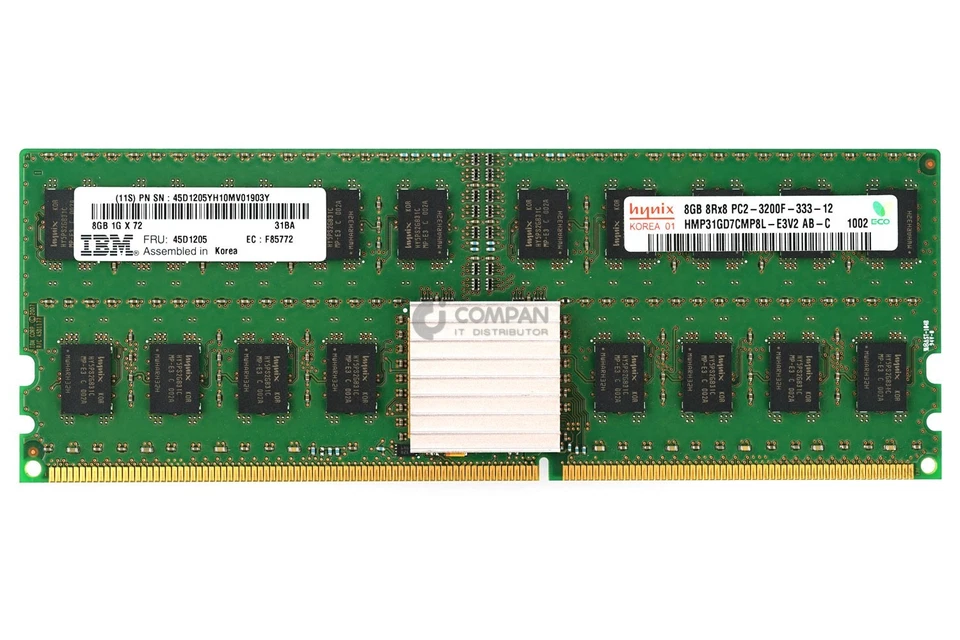 45D1205 IBM DDR2 8GB 8RX8 PC2-3200F 400MHZ RDIMM CAS 3-3-3 FOR IBM POWER6 - Image 2 of 4