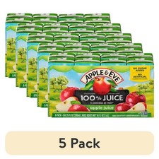 5 pack New Apple Eve 100 Apple Juice, 6.75 fl oz, 8 Count