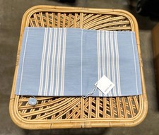 NEW Serena Lily Perennials Lake Stripe Pillow Cover 12 x21 -Coastal/Sky Blue