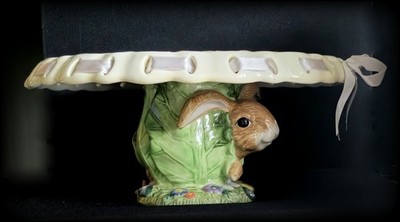 Vintage Costco Ceramic Easter Egg Display- Cake Stand D-13'' H-6''  Excellent Cond