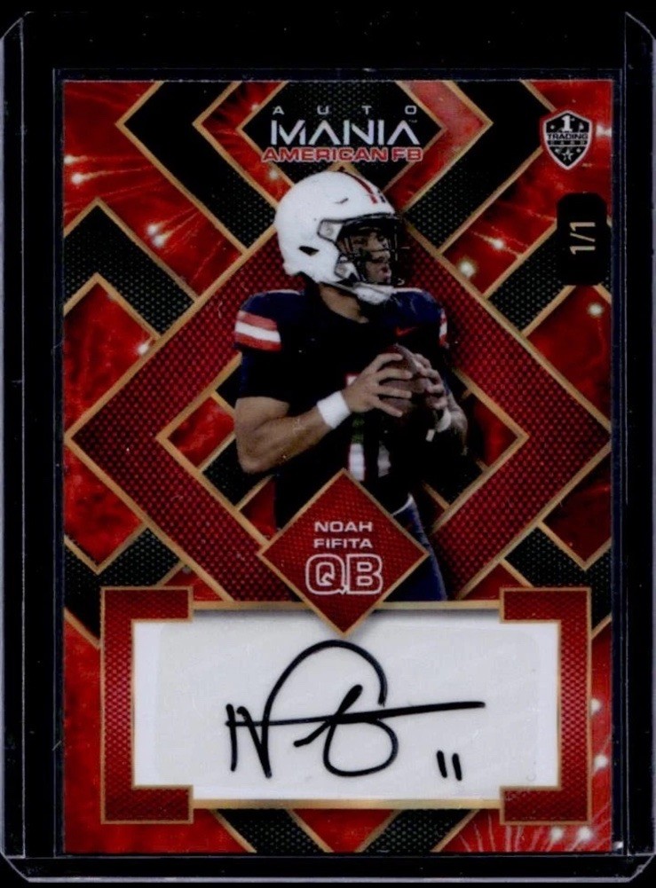 Noah Fifita Auto 1/1 Fireworks 2024 Wild Card Arizona Wildcats Autograph