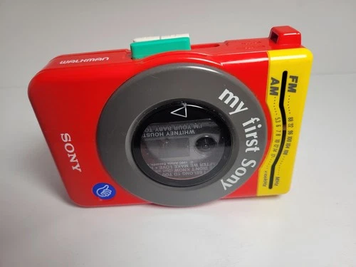 My First Sony Walkman WM-F3030 Cassette Player Portable Red Vintage - FOR PARTS
