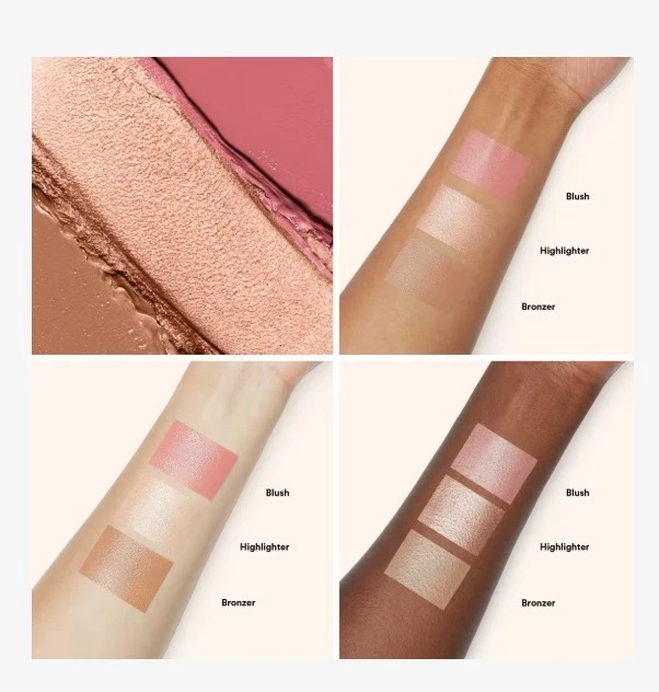 Ulta Beauty Cheek Squad крем для лица трио • румяна + бронзер + хайлайтер - Изображение 2 из 4