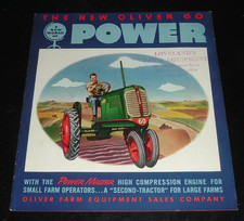 NICE vintage 1930s OLIVER 60 TRACTOR BROCHURE