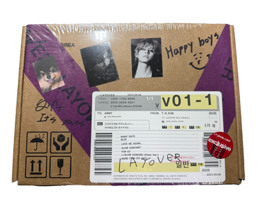 BTS V TAEHYUNG 1st Mini Album LAYOVER CD Purple Version Everything